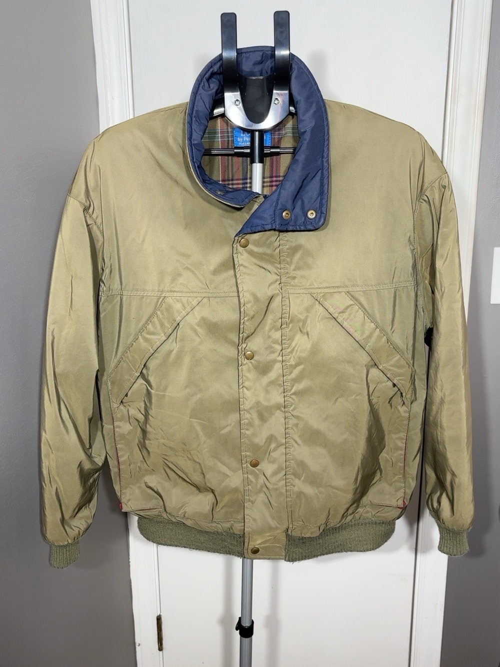 Vintage Lobo by Pendleton Men L Thinsulate Plaid Lined Bomber Jacket USA
